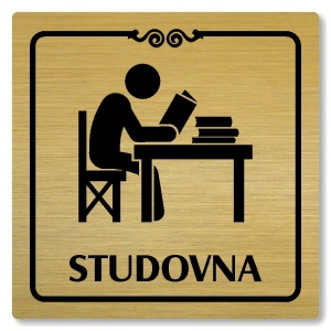 Studovna, 80x80mm, zlatá, Texas